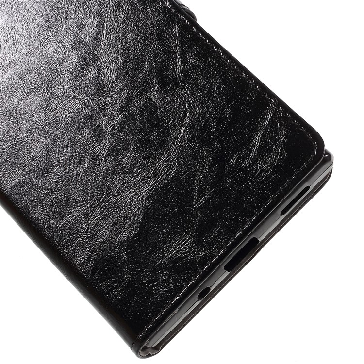 Crazy Horse Leather Wallet Case for Sony Xperia XA2 Ultra - Black-5