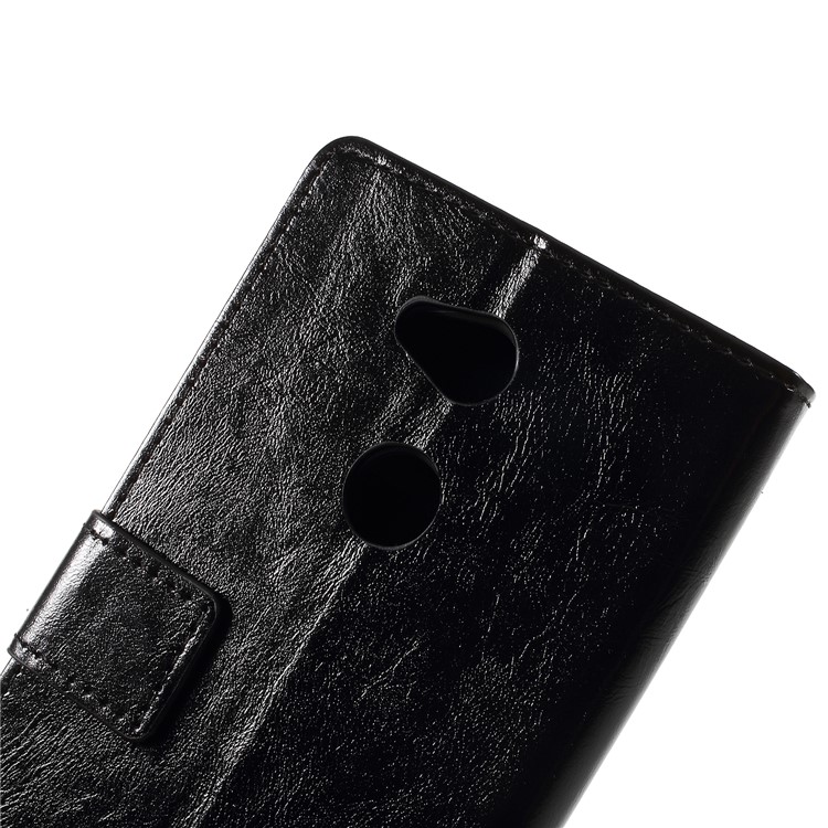 Crazy Horse Leather Wallet Case for Sony Xperia XA2 Ultra - Black-6