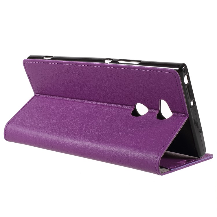 Wallet Leather Cell Phone Case for Sony Xperia XA2 Ultra - Purple-5