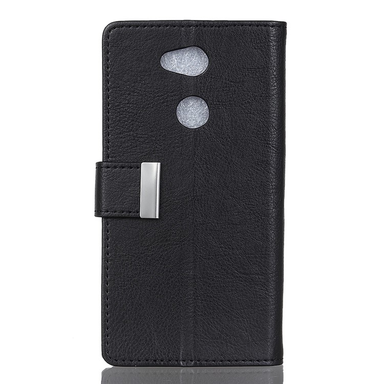Crazy Horse Texture Wallet Stand Leather Case for Sony Xperia L2 - Black-1