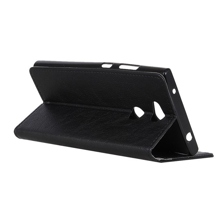 Crazy Horse Texture Wallet Stand Leather Case for Sony Xperia L2 - Black-3