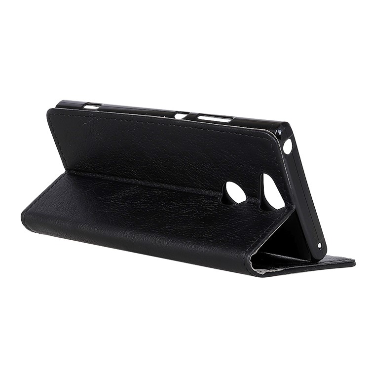 For Sony Xperia XA2 Crazy Horse Texture Wallet Leather Stand Case - Black-3