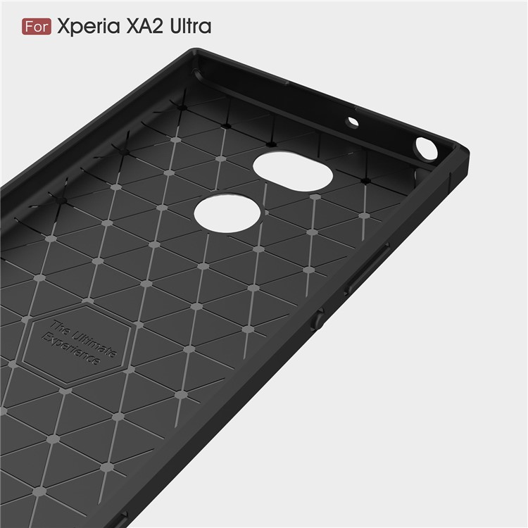 Carbon Fibre Brushed TPU Case for Sony Xperia XA2 Ultra - Black-5