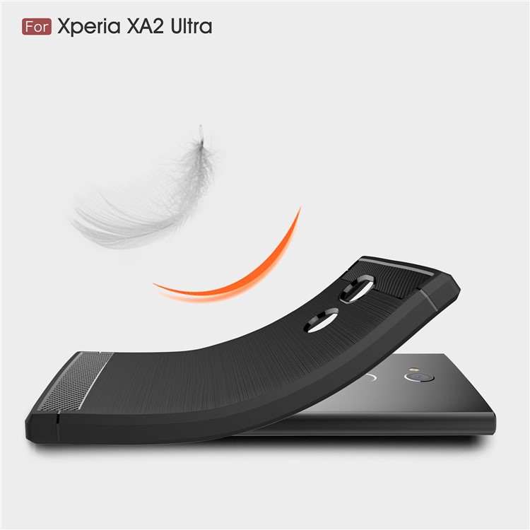 Carbon Fibre Brushed TPU Case for Sony Xperia XA2 Ultra - Black-7