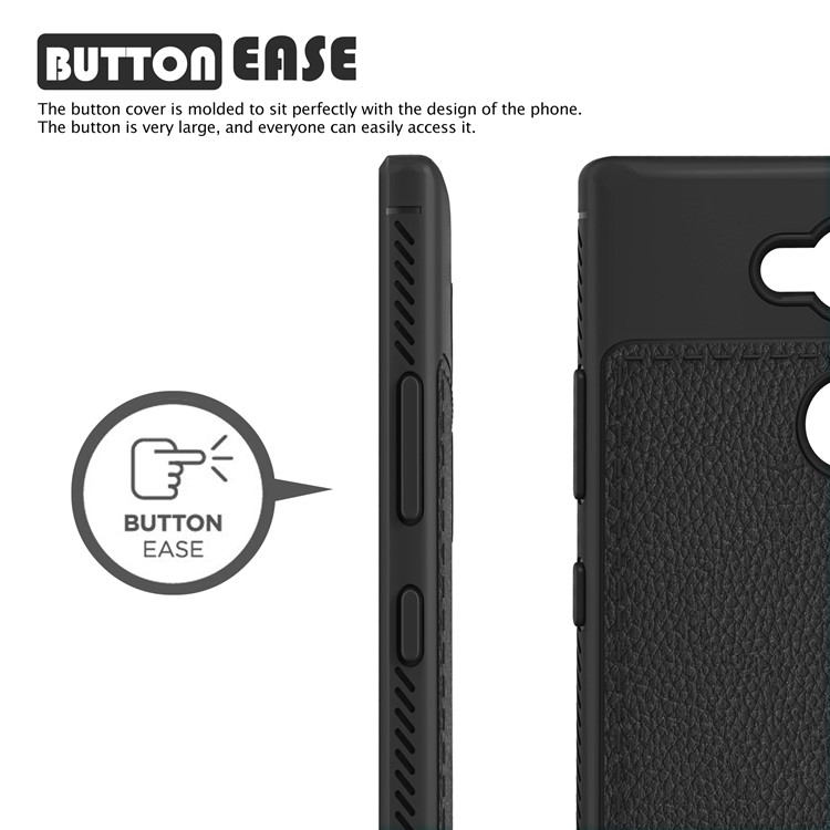 IVSO Gentry Series Litchi Texture Leather Coated TPU Case for Sony Xperia L2 - Black-2