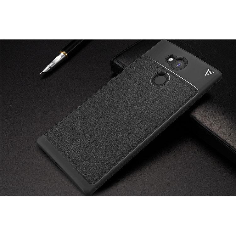 IVSO Gentry Series Litchi Texture Leather Coated TPU Case for Sony Xperia L2 - Black-3