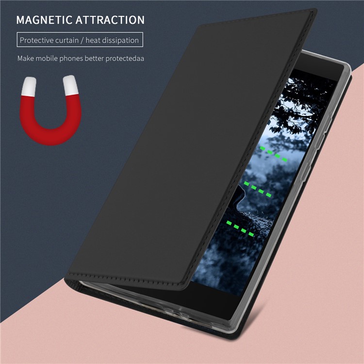 Magnetic Stand Leather Mobile Case with Card Slot for Sony Xperia L2 - Black-4