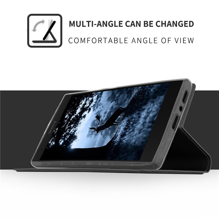 Magnetic Stand Leather Mobile Case with Card Slot for Sony Xperia L2 - Black-5