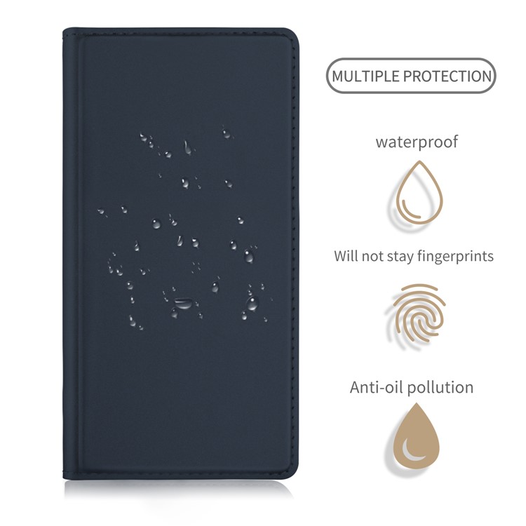 For Sony Xperia L2 Magnetic Stand Leather Protective Case with Card Slot - Dark Blue-3