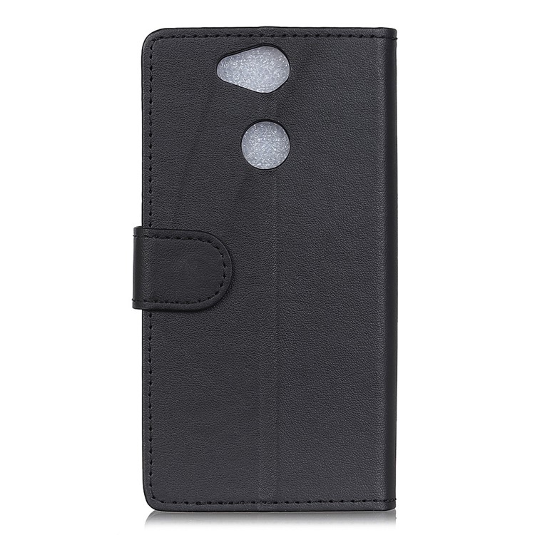 PU Leather Wallet Phone Case Cover with Stand for Sony Xperia XA2 - Black-2