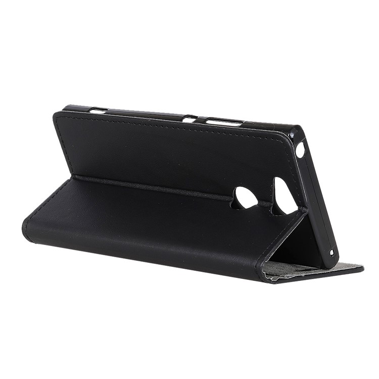 PU Leather Wallet Phone Case Cover with Stand for Sony Xperia XA2 - Black-4