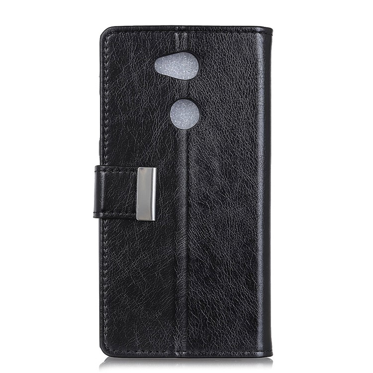 Textured Leather Wallet Case for Sony Xperia L2 - Black-1