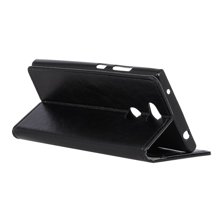Textured Leather Wallet Case for Sony Xperia L2 - Black-3