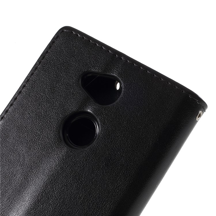 Imprint Butterfly Flowers Magnetic PU Wallet Stand Leather Cell Phone Case for Sony Xperia L2 - Black-6