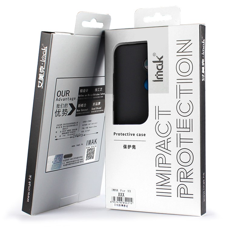 IMAK Skin Feel Airbag Shockproof TPU Case + Screen Protector Film for Sony Xperia L2 - Metal Black-3