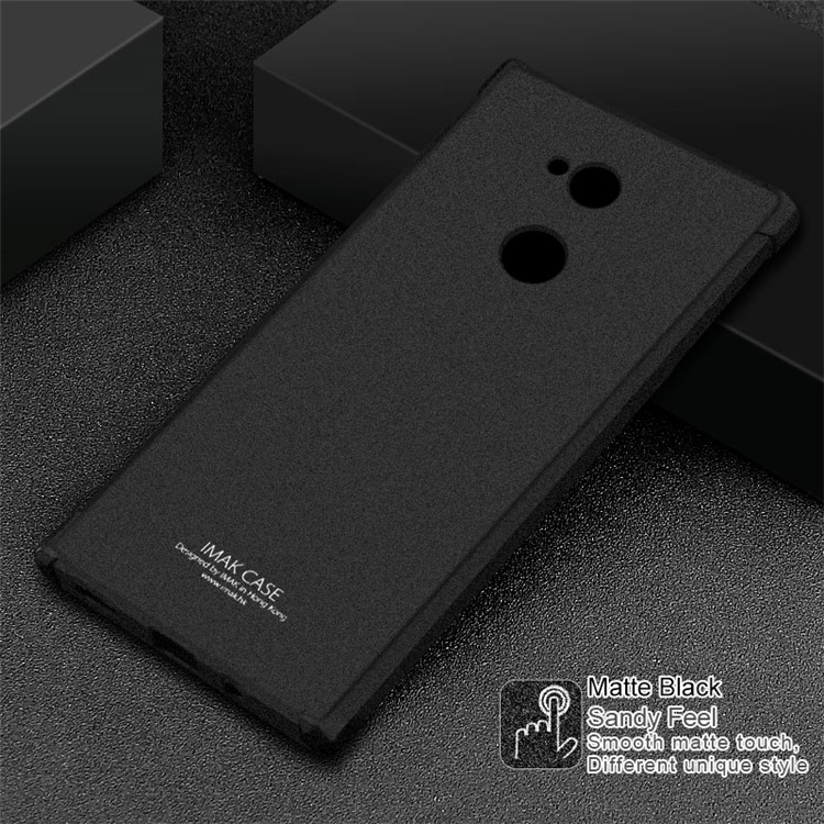 IMAK Sandy Feel Airbag Shockproof TPU Case + Screen Protector Film for Sony Xperia XA2 Ultra - Matte Black-2