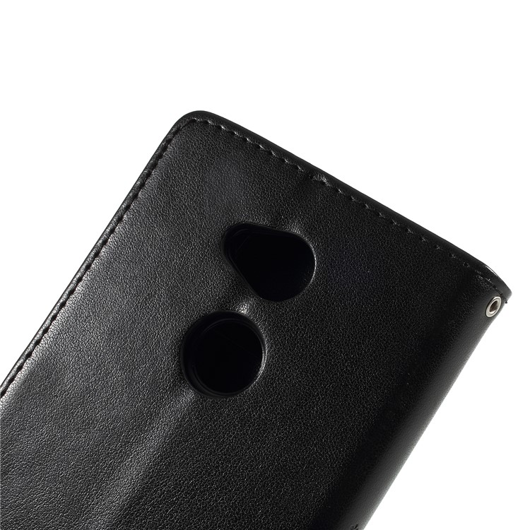 Imprint Tree Owl Magnetic Wallet PU Leather Shell with Stand for Sony Xperia XA2 Ultra - Black-6
