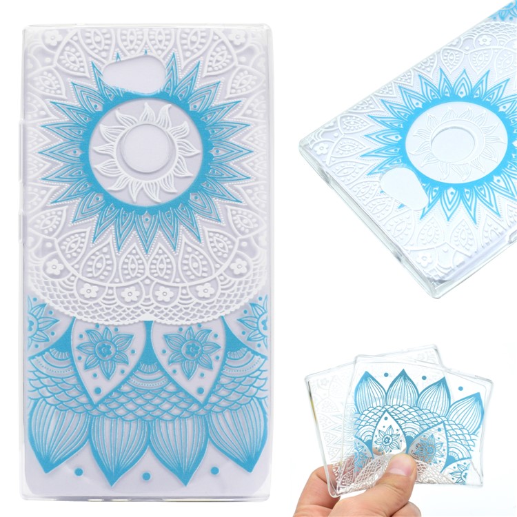 Pattern Printing Soft TPU Cell Phone Cover for Sony Xperia L2 - Blue Mandala-1