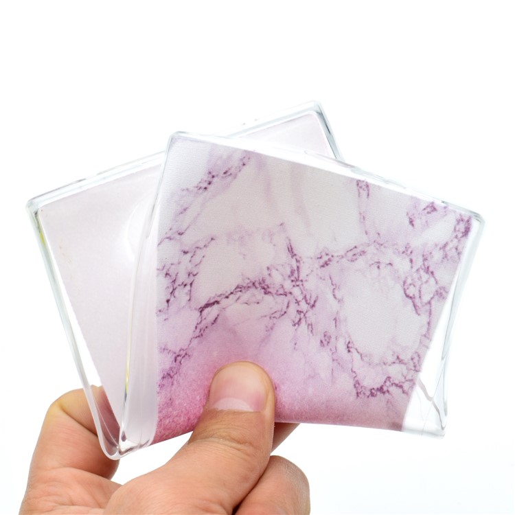 Pattern Printing Soft TPU Back Phone Shell for Sony Xperia L2 - Pink Marble-5