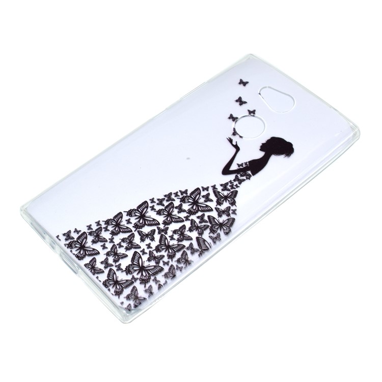 Pattern Printing Soft TPU Cell Phone Case for Sony Xperia L2 - Butterfly Girl-3