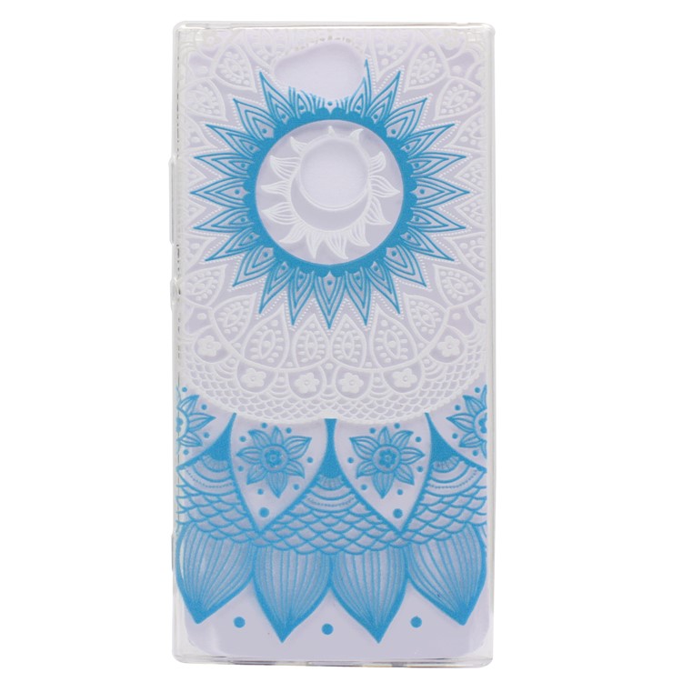 Pattern Printing Soft TPU Gel Case for Sony Xperia XA2 - Blue Mandala-2
