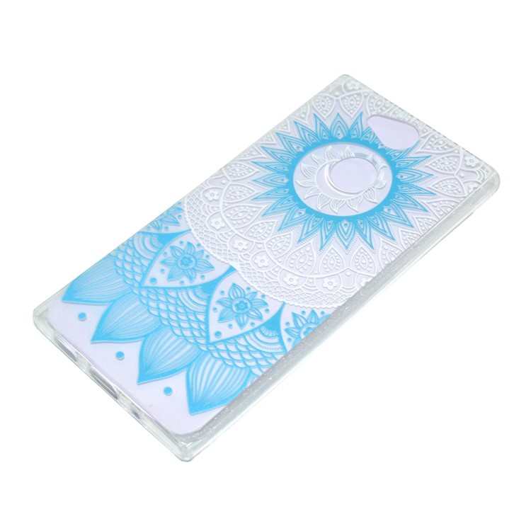 Pattern Printing Soft TPU Gel Case for Sony Xperia XA2 - Blue Mandala-3