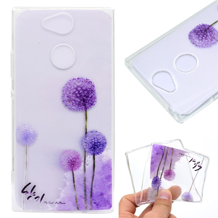 Pattern Printing Flexible TPU Phone Case for Sony Xperia XA2 - Dandelion-1