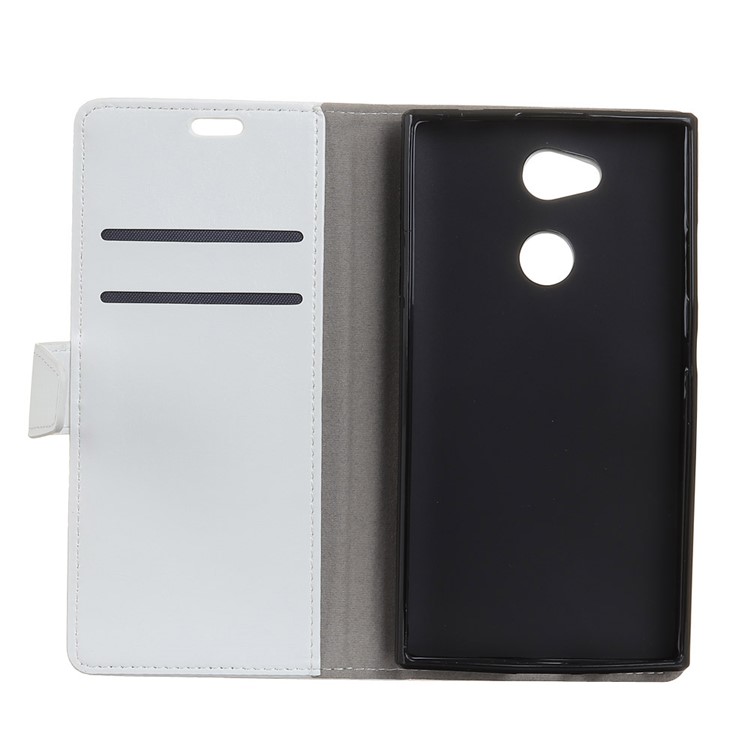 Crazy Horse Texture Wallet Stand Leather Cover for Sony Xperia L2 - White-3