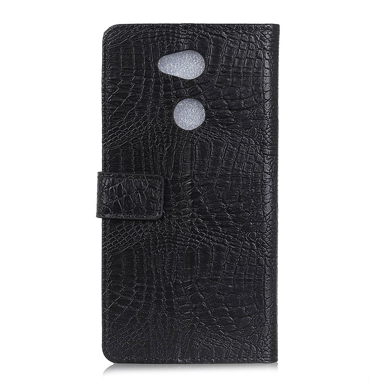 Crocodile Texture PU Leather Wallet Stand Phone Case for Sony Xperia L2 - Black-2