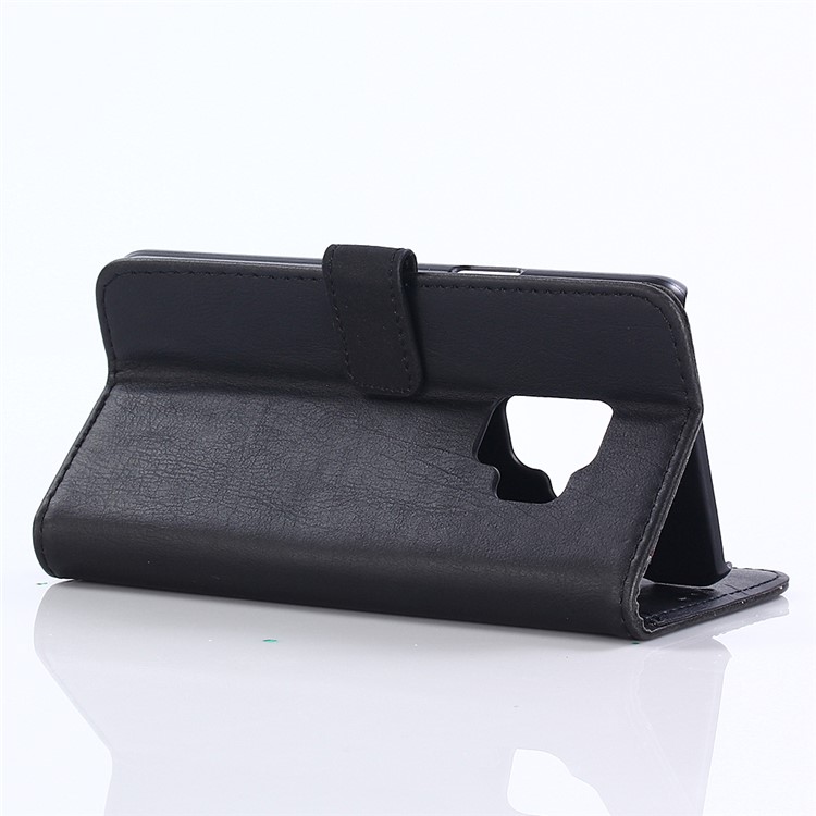 For Samsung Galaxy S9 Retro Style Leather Wallet Stand Case - Black-3