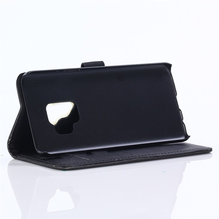 For Samsung Galaxy S9 Retro Style Leather Wallet Stand Case - Black-4