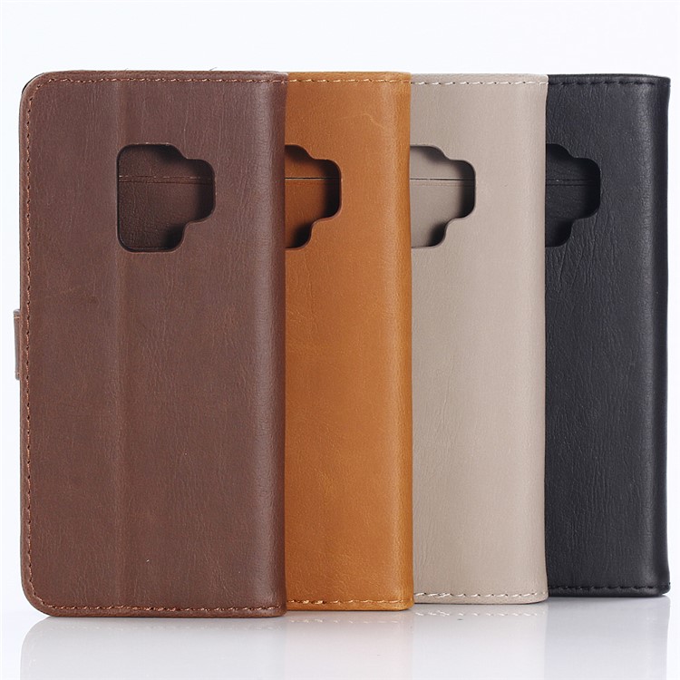 For Samsung Galaxy S9 Retro Style Leather Wallet Stand Case - Black-7