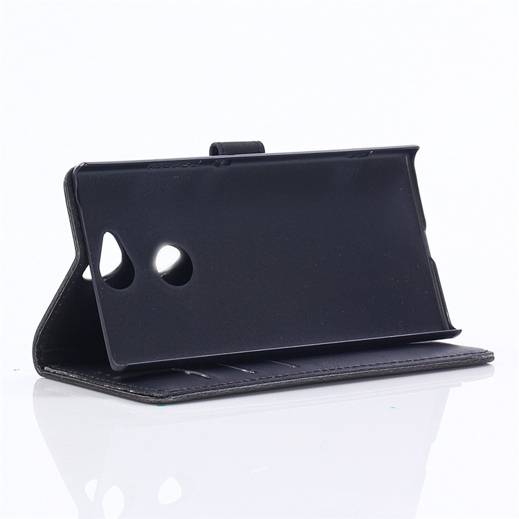 Brieftasche Im Retro-Stil Aus Leder Für Sony Xperia XA2 - Schwarz-4