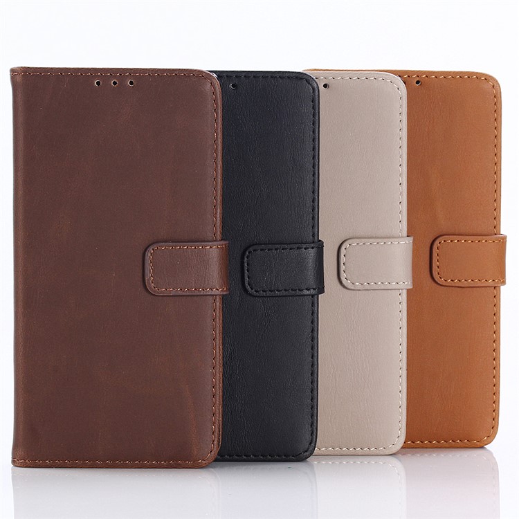 Brieftasche Im Retro-Stil Aus Leder Für Sony Xperia XA2 - Schwarz-6
