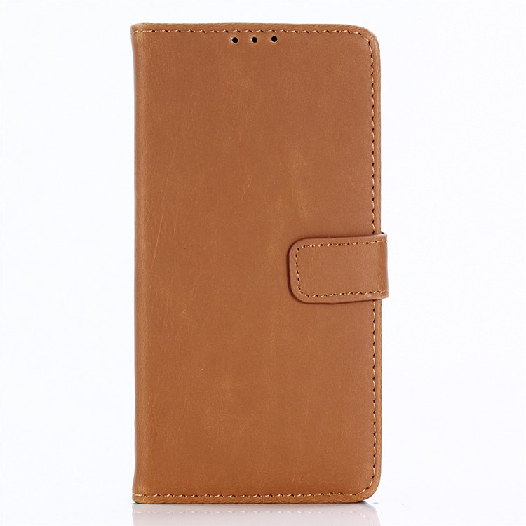 Retro Style Leather Wallet Case Phone Shell for Sony Xperia XA2 - Brown-1