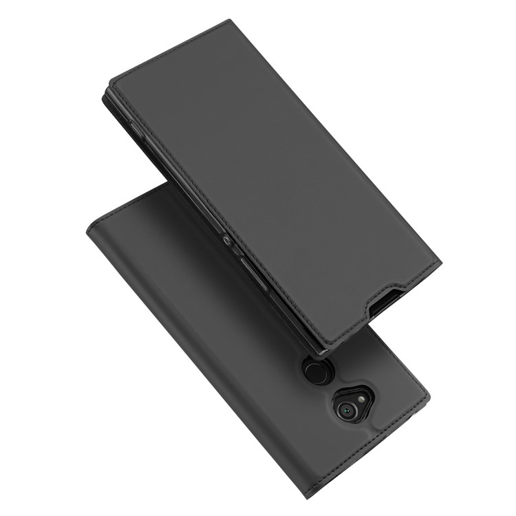 DUX DUCIS Skin Pro Series Leather Stand Case for Sony Xperia XA2 Ultra - Grey-1