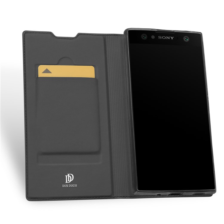 DUX DUCIS Skin Pro Series Leather Stand Case for Sony Xperia XA2 Ultra - Grey-3