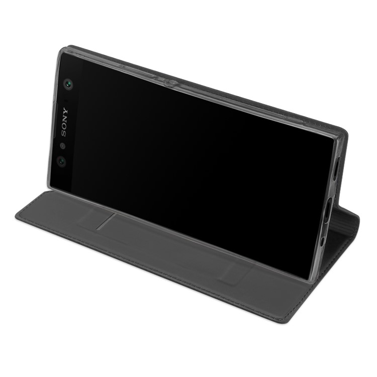 DUX DUCIS Skin Pro Series Leather Stand Case for Sony Xperia XA2 Ultra - Grey-5