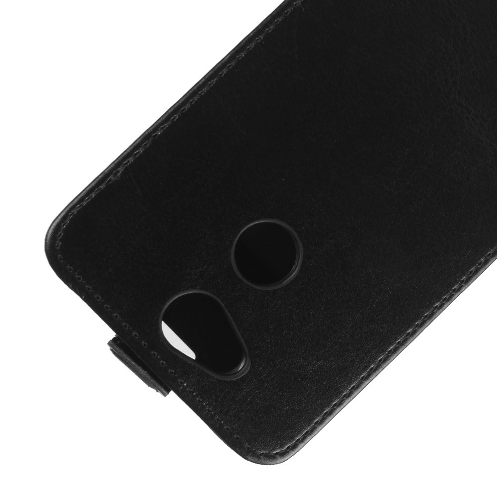 Crazy Horse Vertical Flip Card Holder Cuir Case Pour Sony Xperia XA2 - le Noir