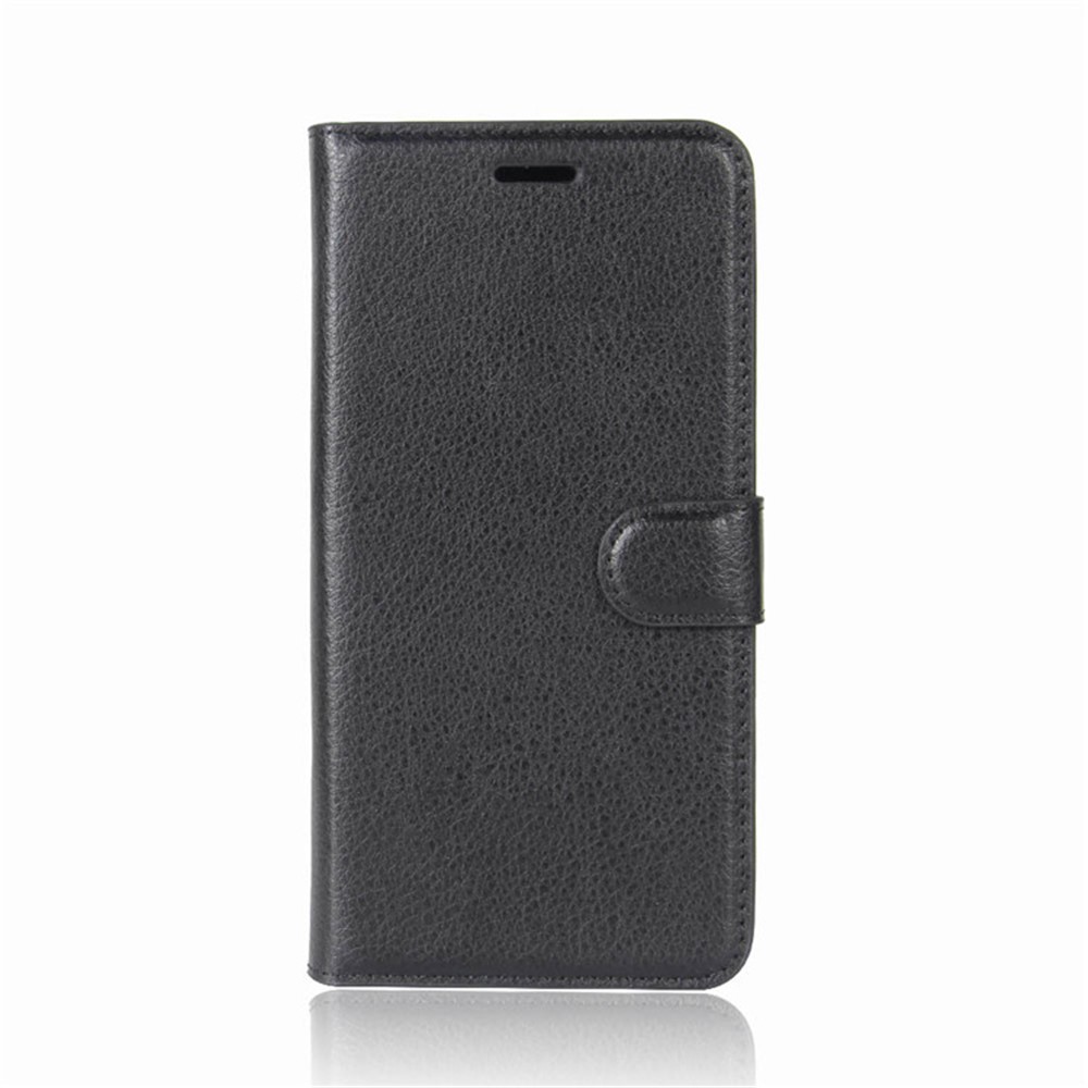 Litchi Texture PU pu Cuero de Cuero Estuche Para Sony Xperia Xa2 - Negro