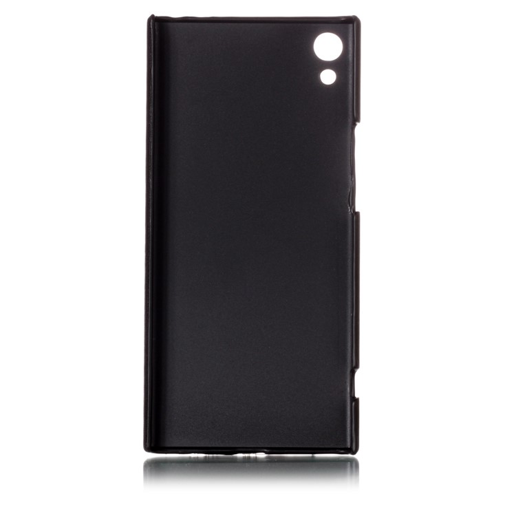 Contrast Color PU Leather Coated Hard PC Phone Case for Sony Xperia XA1 Ultra - Black-3