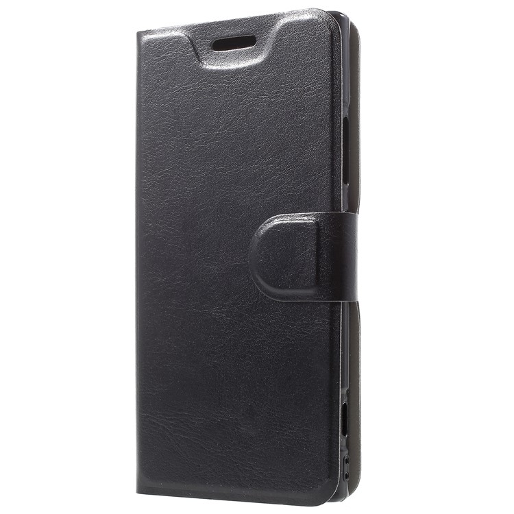 Crazy Horse Magnetic Stand Card Slot Leather Mobile Phone Case for Sony Xperia XA2 - Black-3