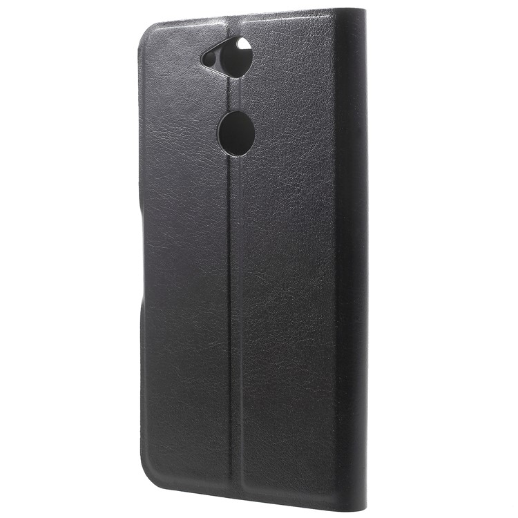 Crazy Horse Magnetic Stand Card Slot Leather Mobile Phone Case for Sony Xperia XA2 - Black-4