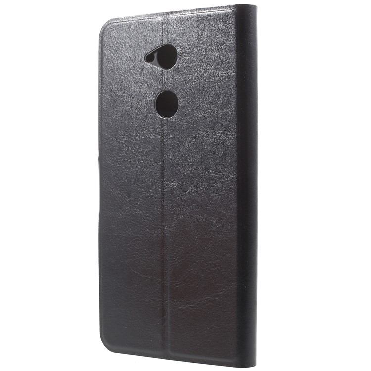 For Sony Xperia XA2 Ultra Crazy Horse Texture Card Holder Leather Case (Built-in Steel Sheet) - Black-4