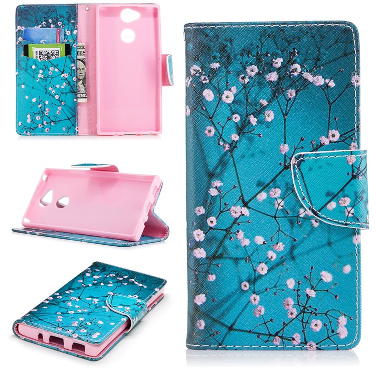 À Motifs En Cuir PU Carte Titulaire Coque De Protection Pour Sony Xperia XA2 - Hivers Doux-1