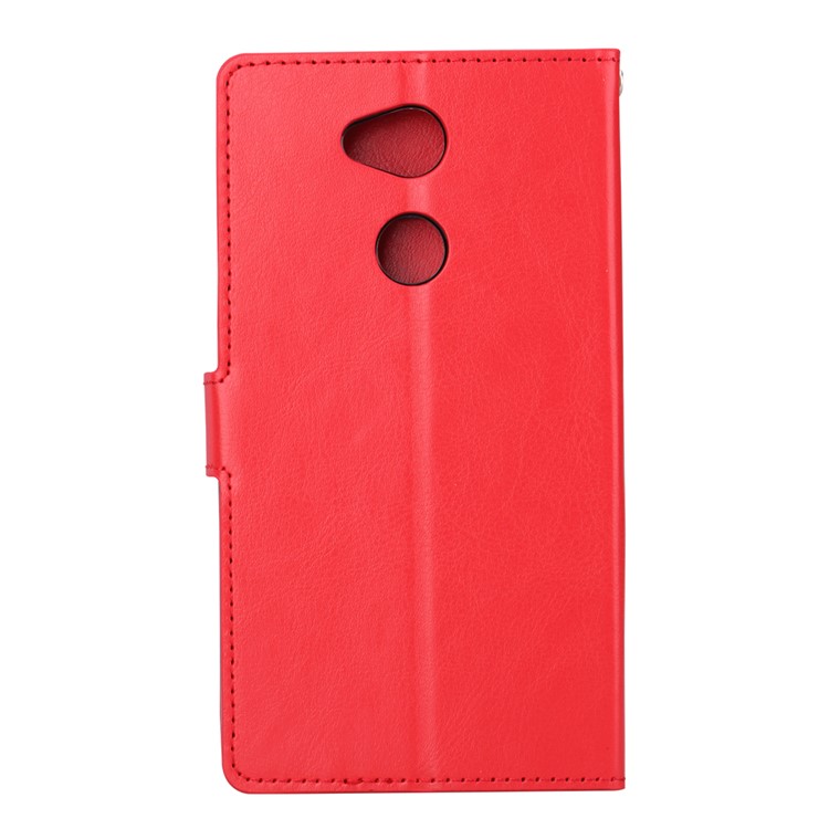BTRCASE Crazy Horse Grain Leather Stand Wallet Protection Cover Case for Sony Xperia L2 - Red-3