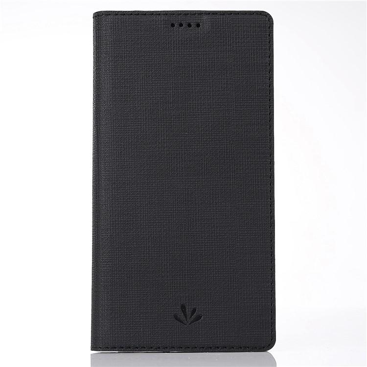 Vili DMX Style Cross Texture Cuero Ranura Case de Teléfonos Para Sony Xperia XA2 - Negro