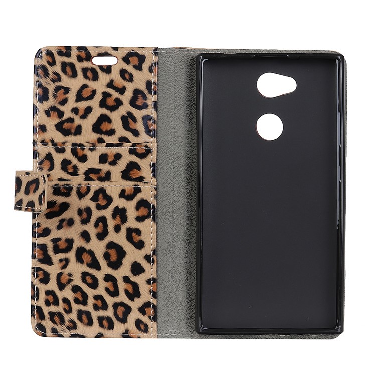Leopard Pattern Magnetic Leather Wallet Phone Case for Sony Xperia XA2 Ultra-4