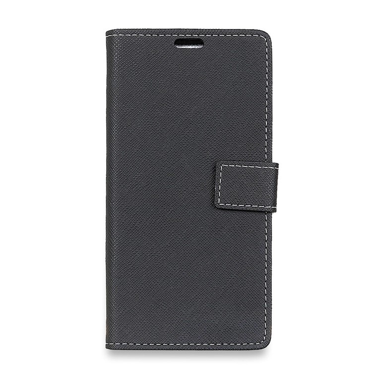 Cross Pattern Leather Magnetic Wallet Phone Case for Sony Xperia XA2 Ultra - Black-2