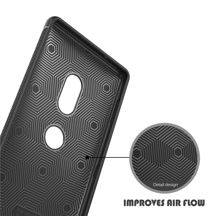 IVSO Gentry Series Leather Coated TPU Case for Sony Xperia XZ2 - Black-5